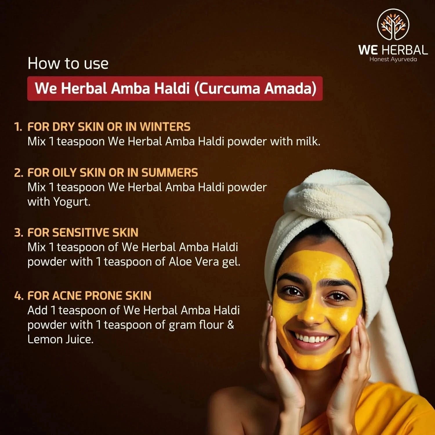 Amba Haldi is the Nature - Sourced Remediation for Skin Care Issues - We Herbal | Honest Ayurveda