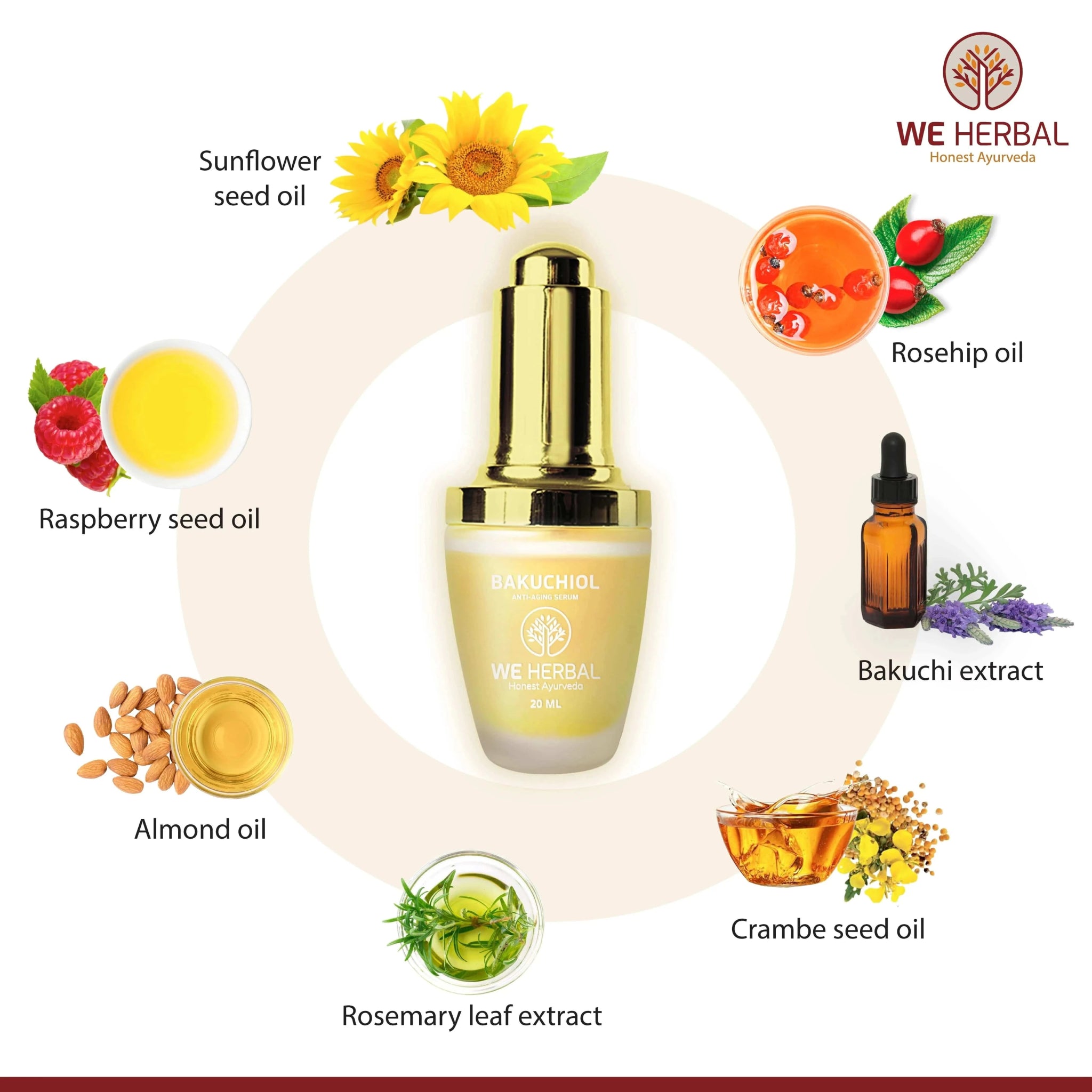 Bakuchiol Anti - Aging Serum - We Herbal | Honest Ayurveda