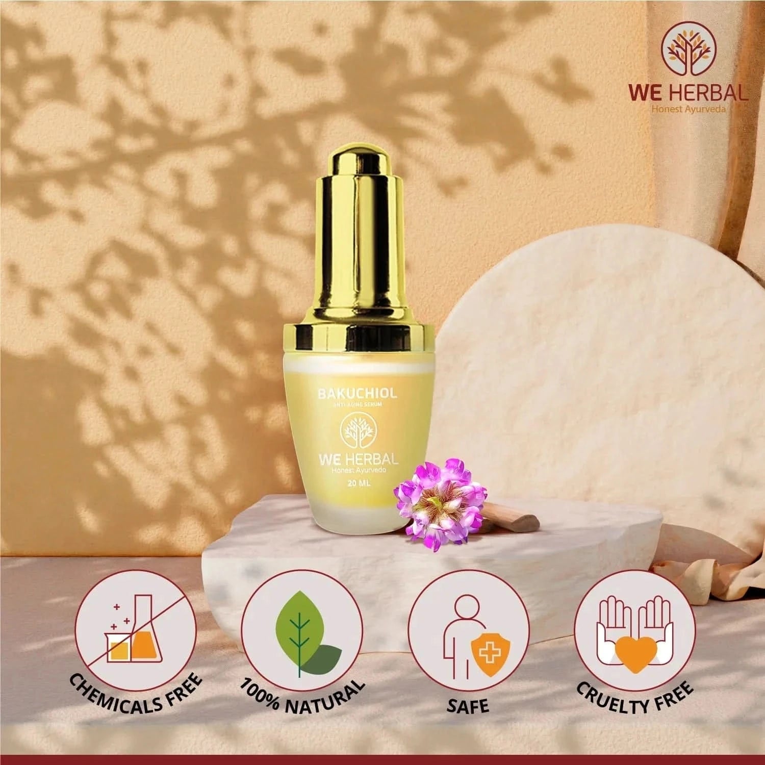 Bakuchiol Anti - Aging Serum - We Herbal | Honest Ayurveda