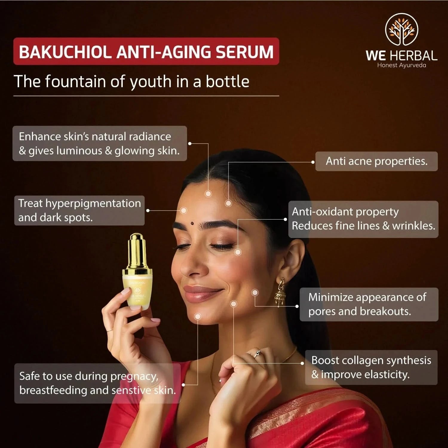 Bakuchiol Anti - Aging Serum - We Herbal | Honest Ayurveda
