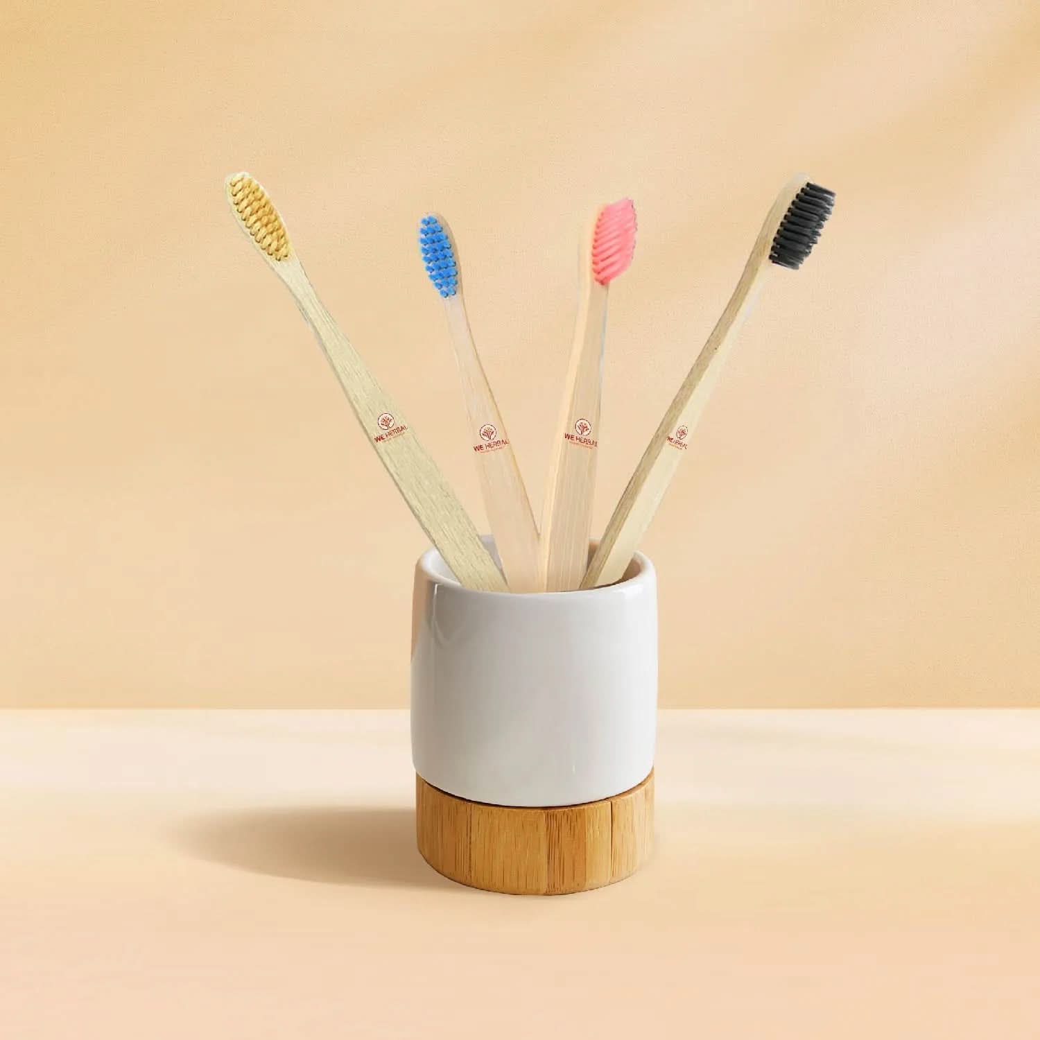 Bamboo Brush Family Combo Pack - We Herbal | Honest Ayurveda