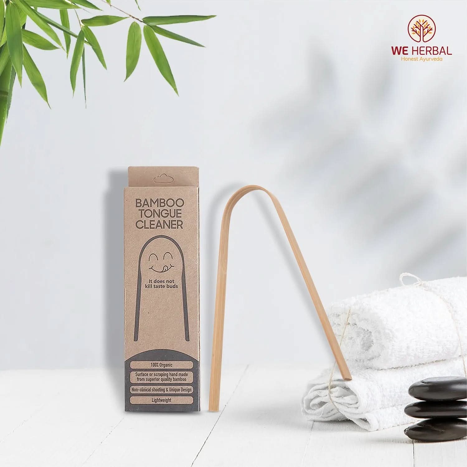 Bamboo Tongue Cleaner - We Herbal | Honest Ayurveda