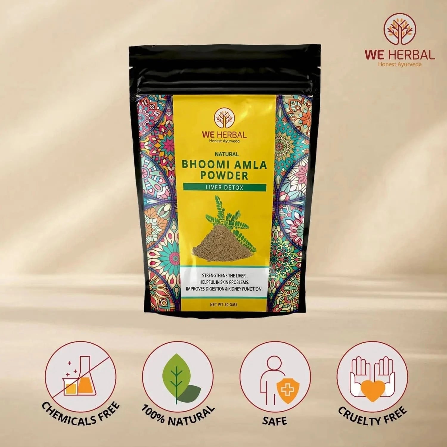 Bhumi Amla Powder - Nature's Helper for Liver, Skin, and Kidney Health. - We Herbal | Honest Ayurveda