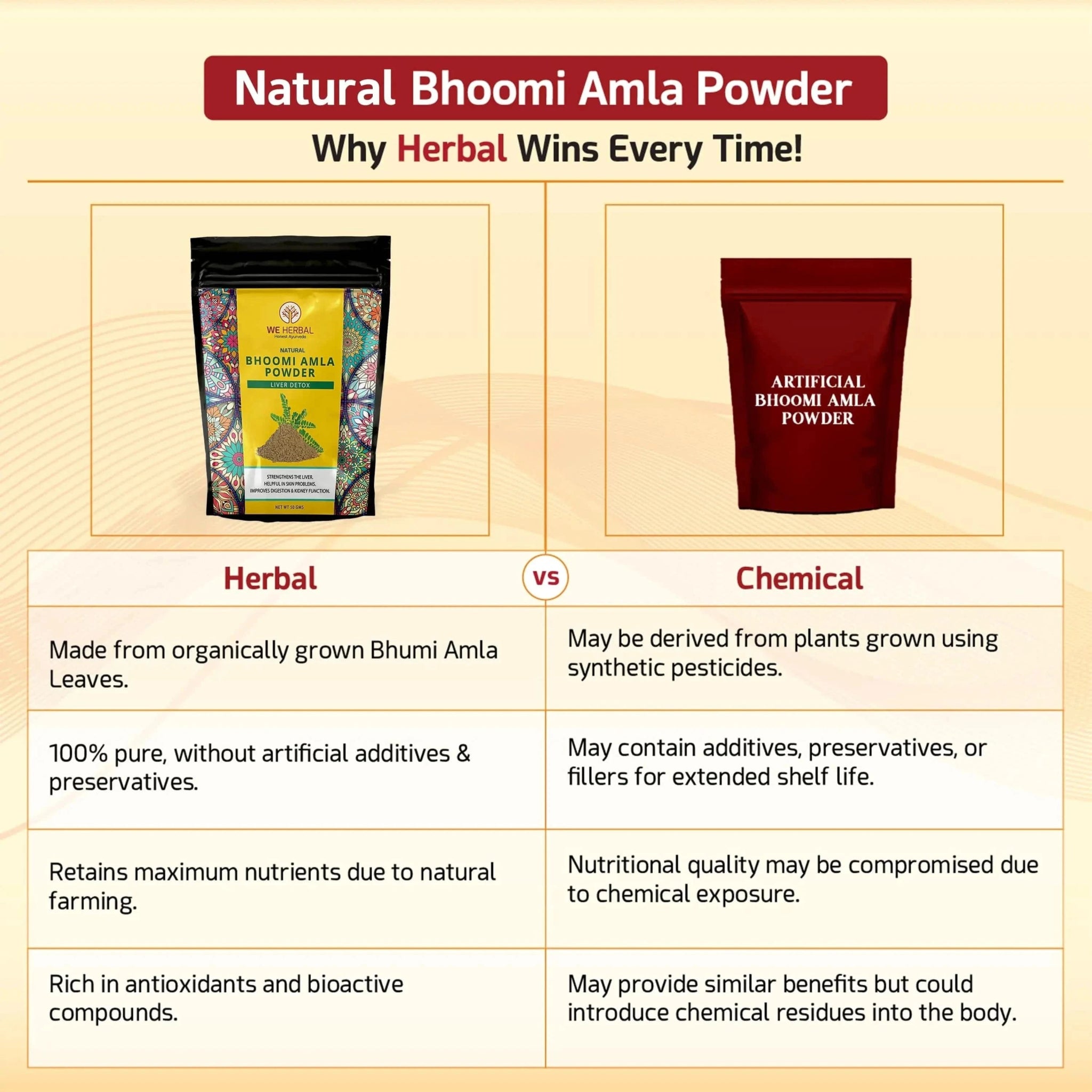 Bhumi Amla Powder - Nature's Helper for Liver, Skin, and Kidney Health. - We Herbal | Honest Ayurveda