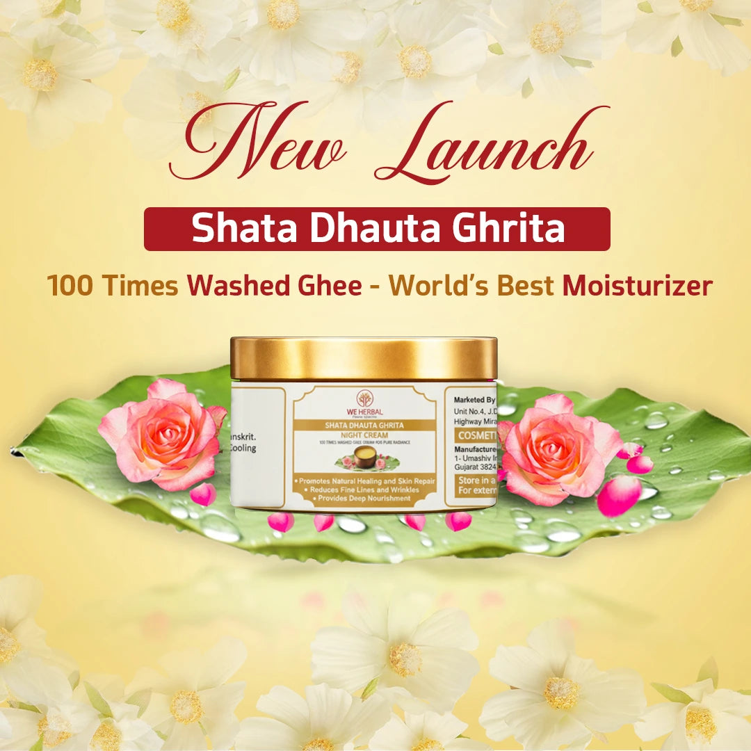 WeHerbal’s Shata Dhauta Ghrita | Ayurvedic Moisturizer for Healing Skin