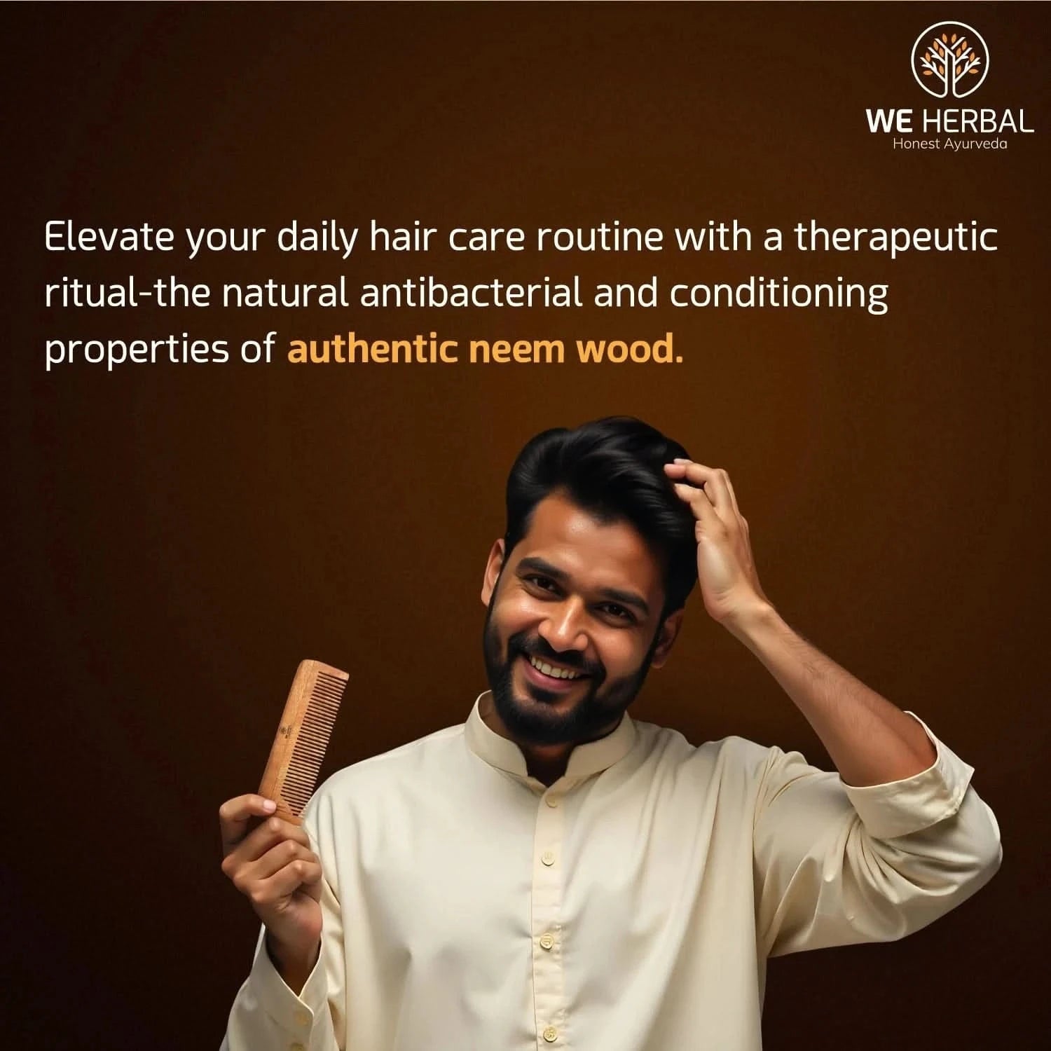 Hair Oil & Pure Neem Comb Pack Combo - We Herbal | Honest Ayurveda