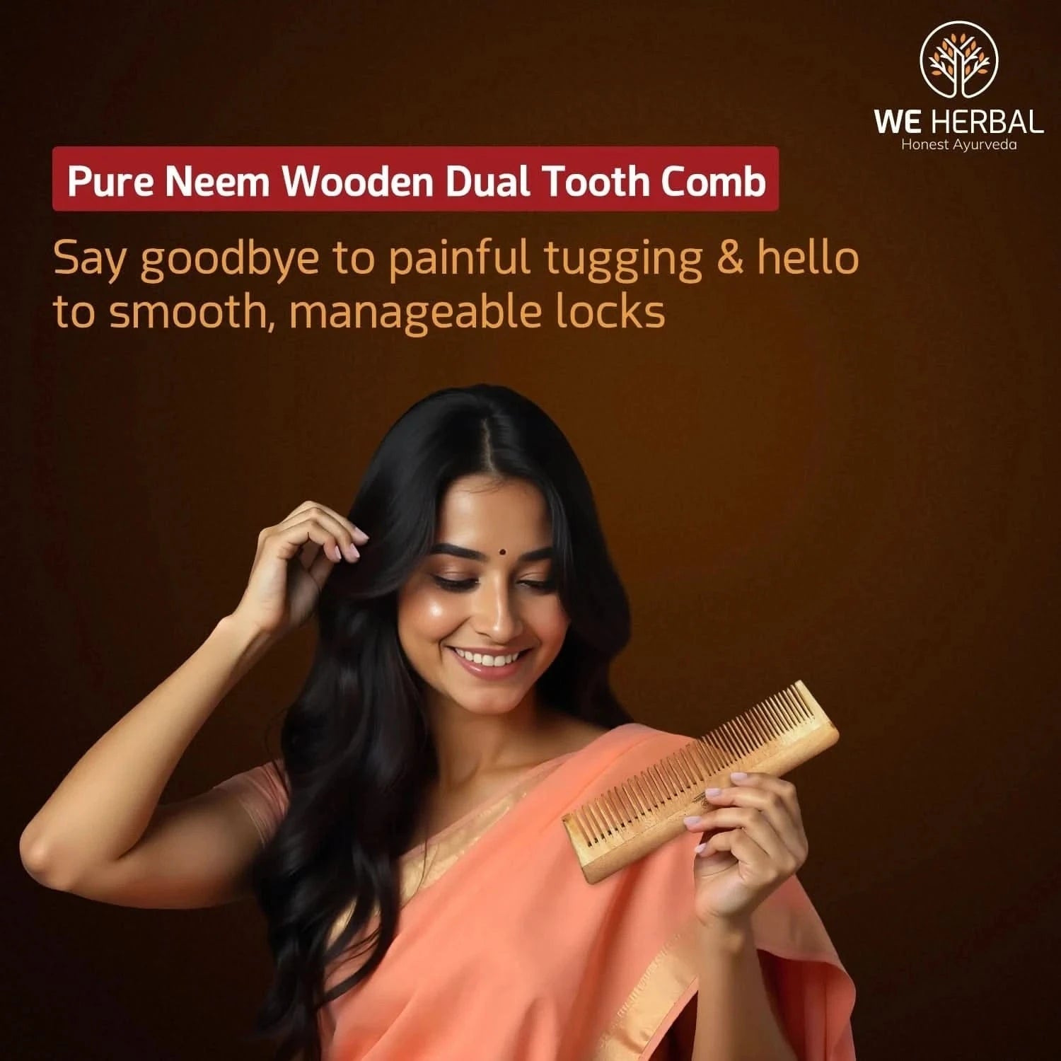 Hair Oil & Pure Neem Comb Pack Combo - We Herbal | Honest Ayurveda
