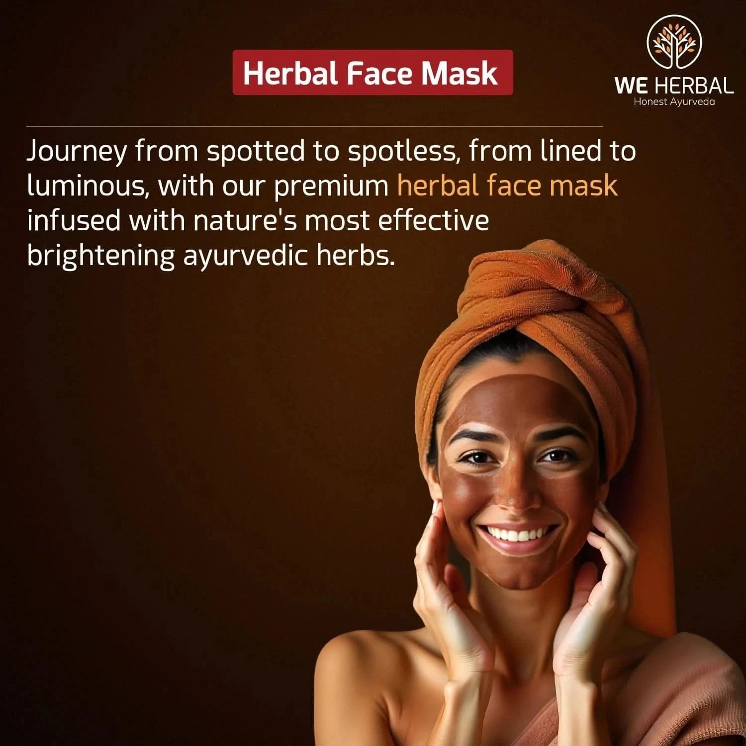 Herbal Face Mask 50 grm & Natural Rose Water Combo - We Herbal | Honest Ayurveda