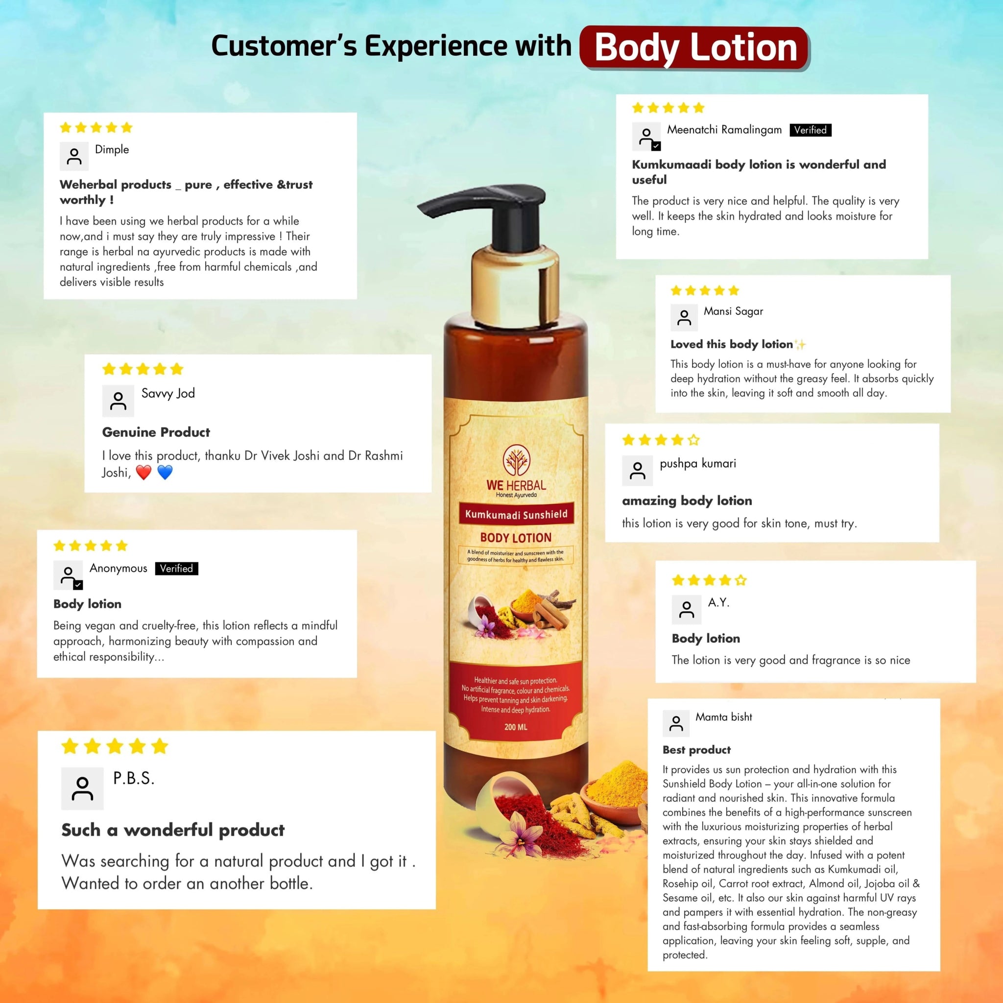 Kumkumadi Body Lotion - We Herbal | Honest Ayurveda