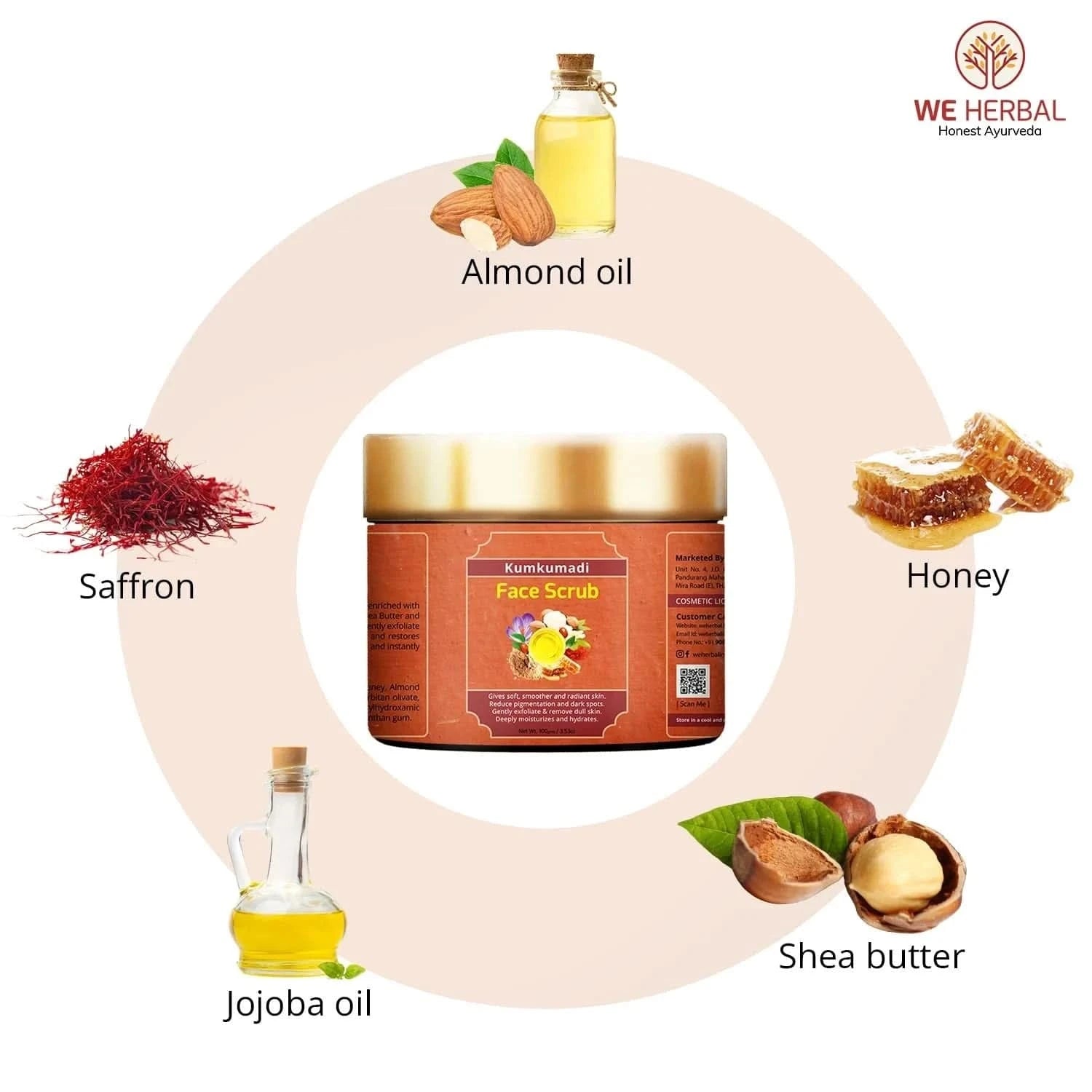 Kumkumadi Face Scrub: Nature’s Answer to Glistening and Flawless Skin - We Herbal | Honest Ayurveda