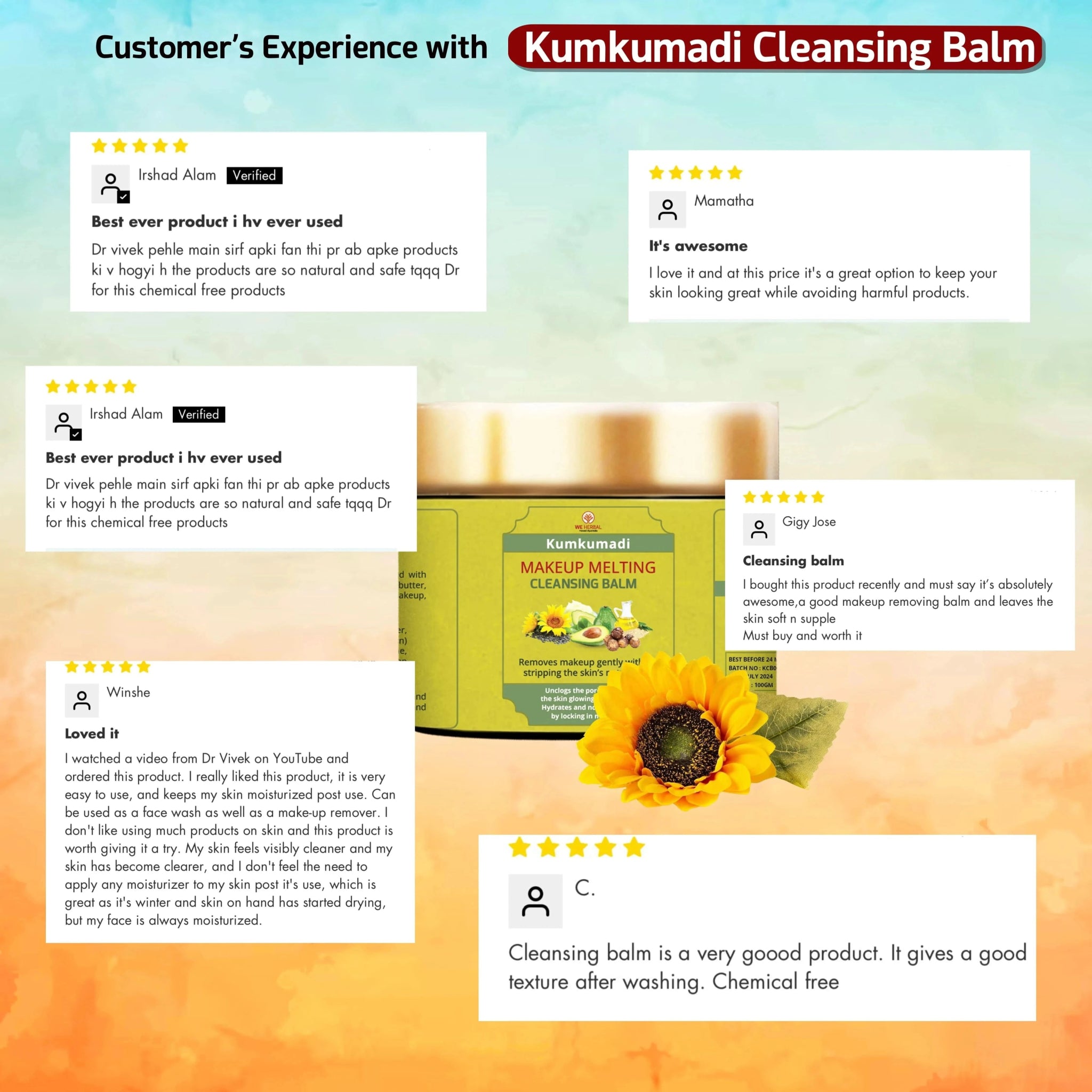 Kumkumadi Makeup Melting Cleansing Balm - We Herbal | Honest Ayurveda