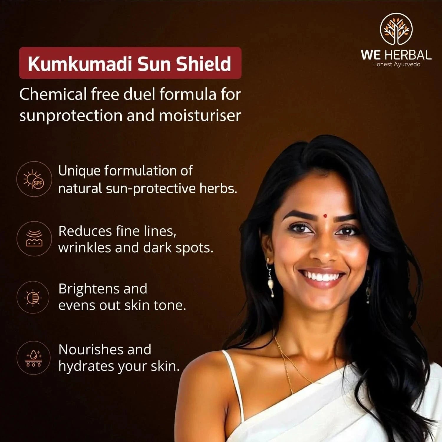 Kumkumadi Sunshield & Kumkumadi Body Lotion Combo - We Herbal | Honest Ayurveda