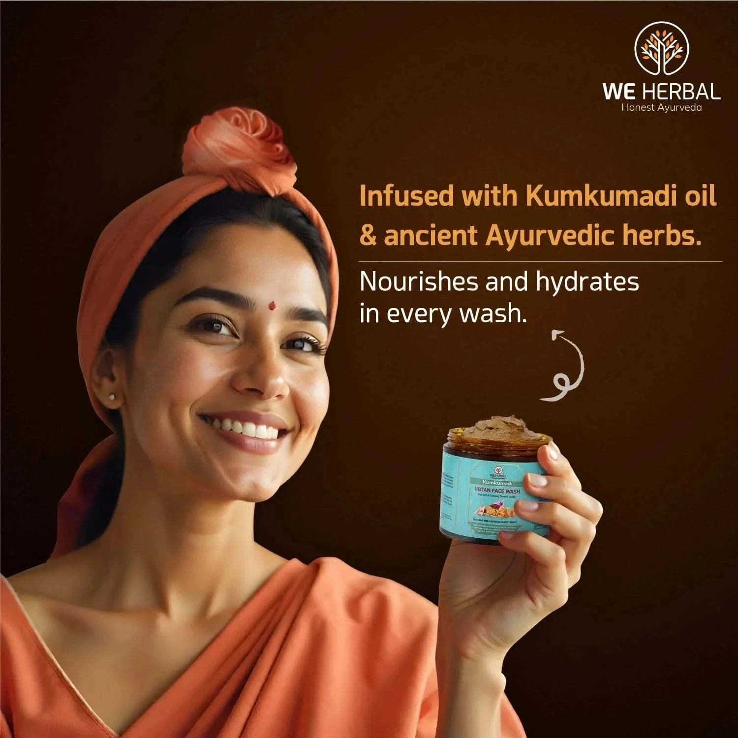 kumkumadi Ubtan Face Wash: Nature’s Gift for Radiant and flawless Skin. - We Herbal | Honest Ayurveda
