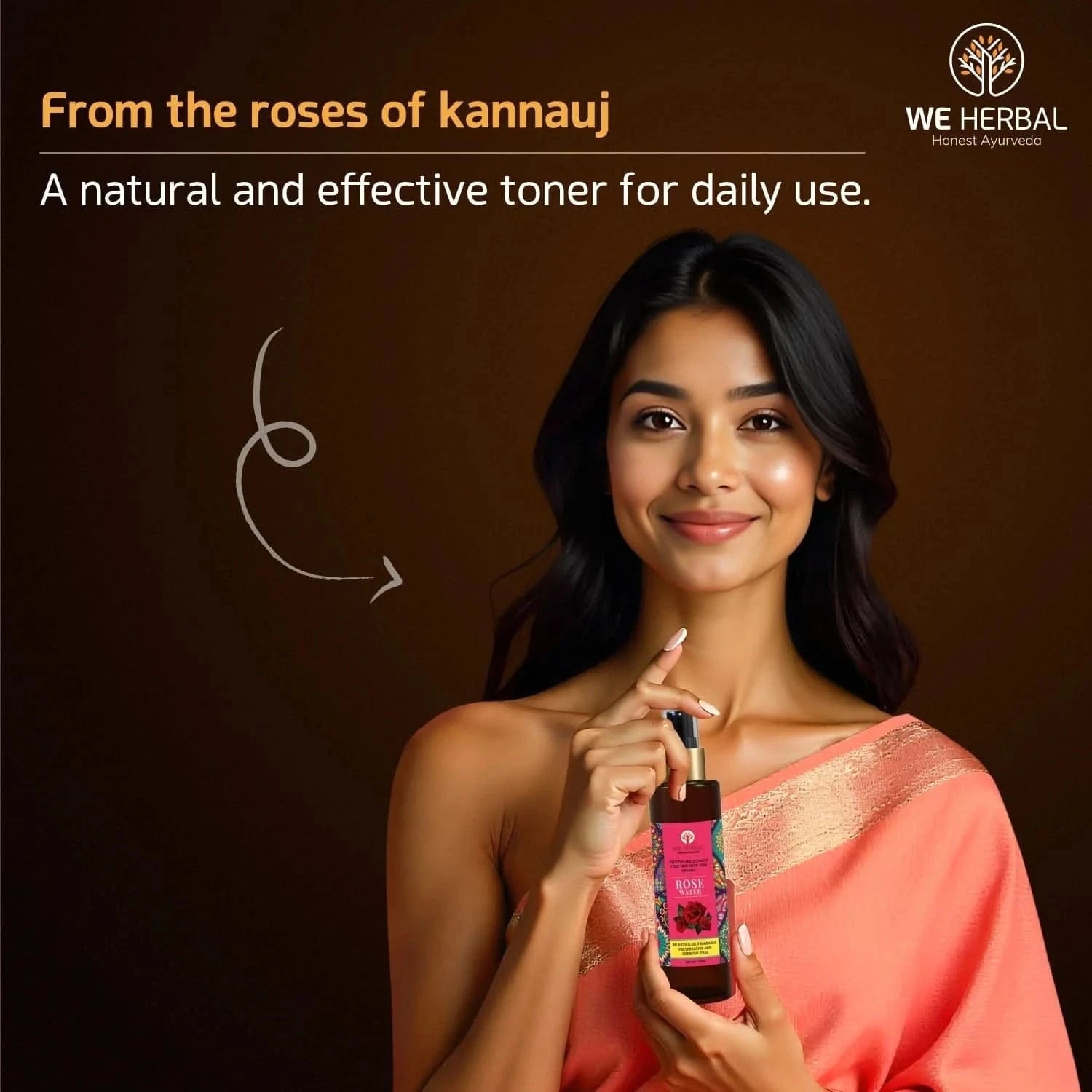 Pure Rose Water: The Best Toner and Hydrating Solution For Your Skin - We Herbal | Honest Ayurveda