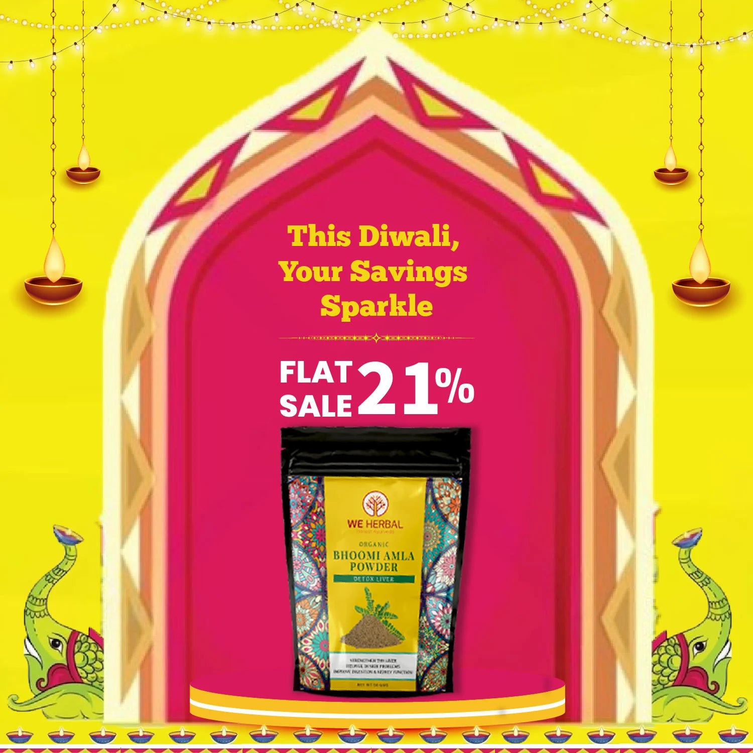 WeHerbal Bhoomi Amla Powder – Flat 21% OFF Diwali Offer