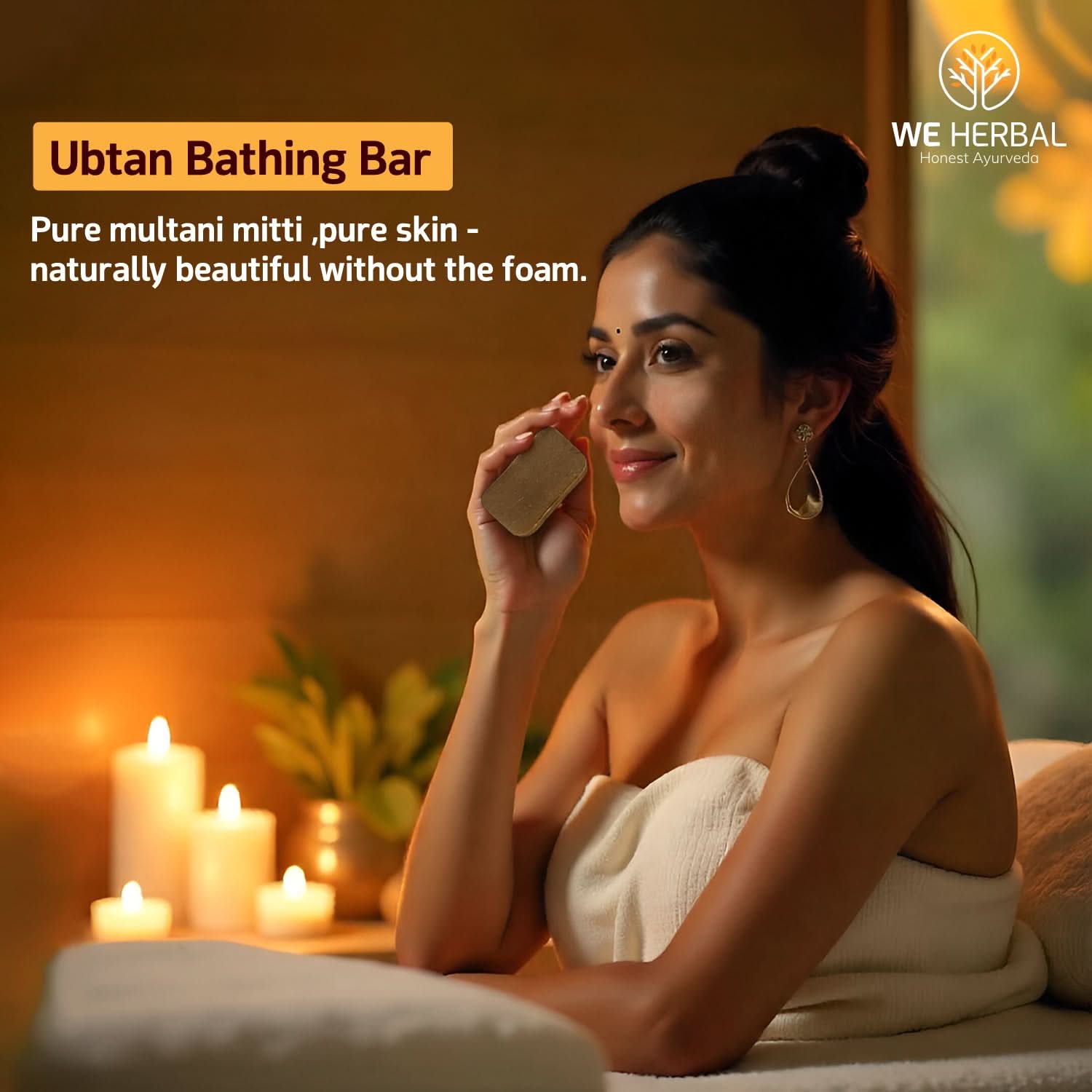 Zero Chemical Ubtan Bathing Bar - We Herbal | Honest Ayurveda