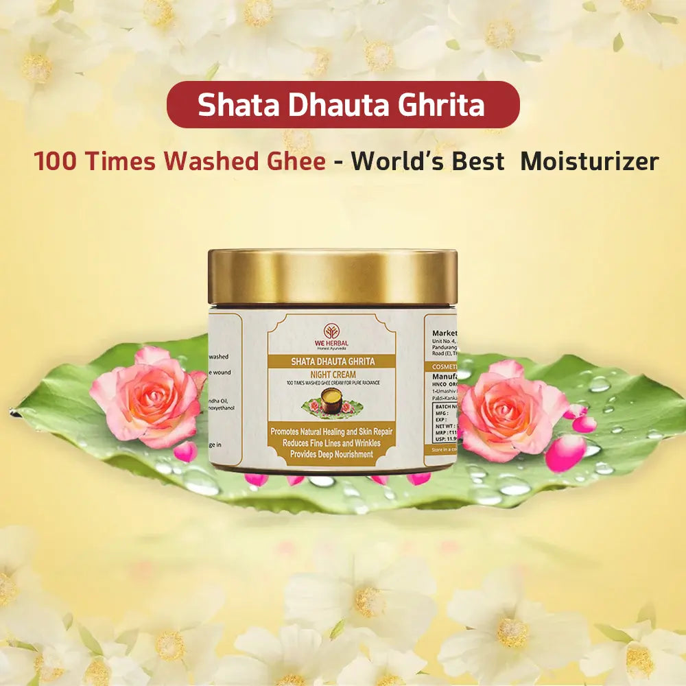 WeHerbal’s Shata Dhauta Ghrita | Ayurvedic Moisturizer for Healing Skin