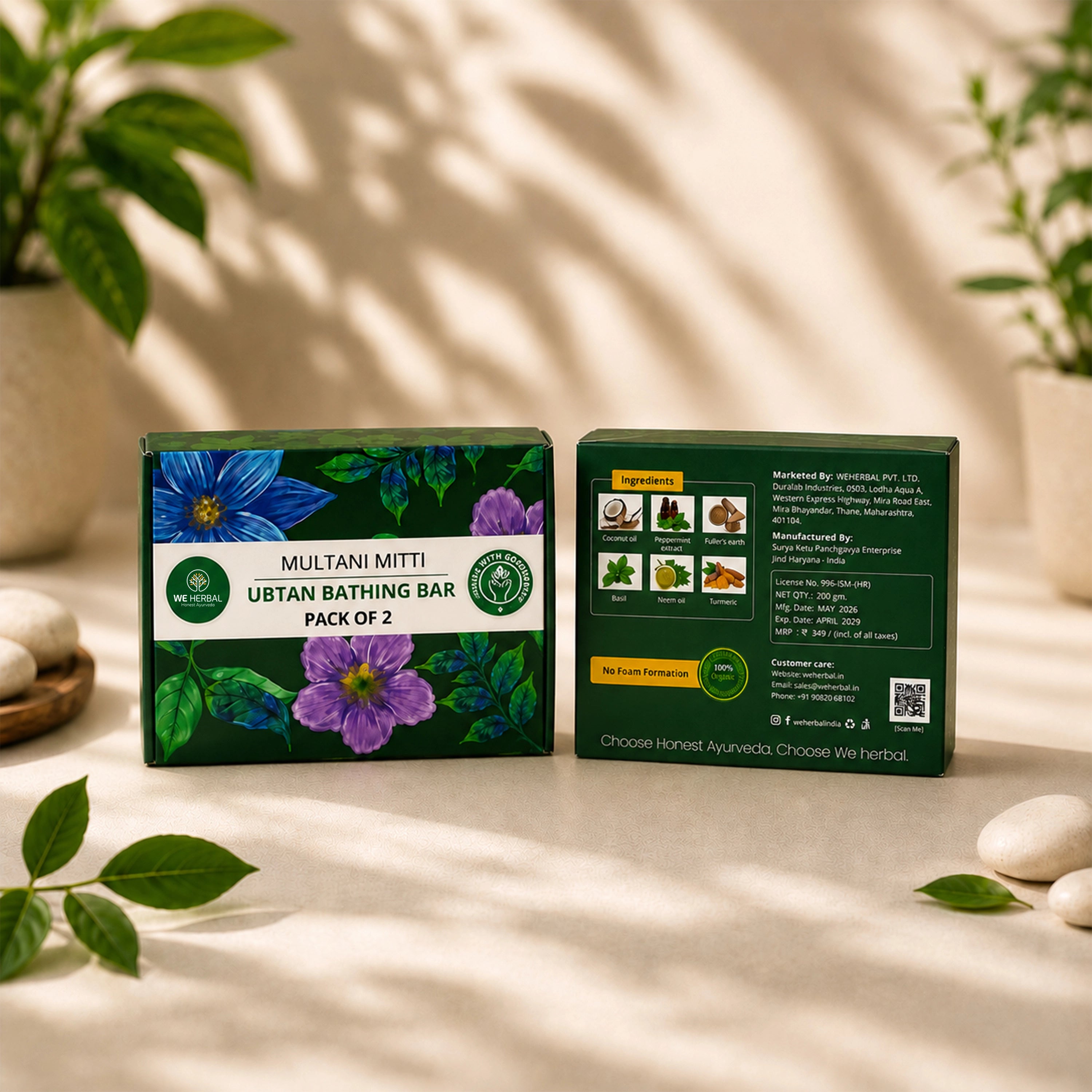 ZERO CHEMICAL UBTAN BATHING BAR: Refresh your daily bath ritual with ancient ubtan