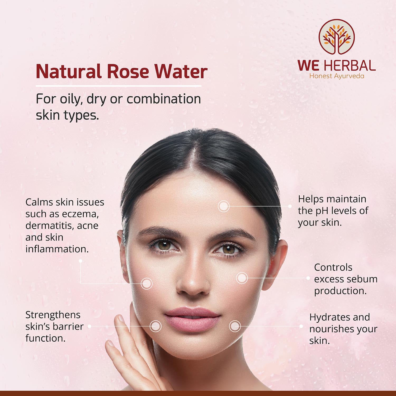 Herbal Face Mask & Natural Rose Water Combo We Herbal | Back to the Nature
