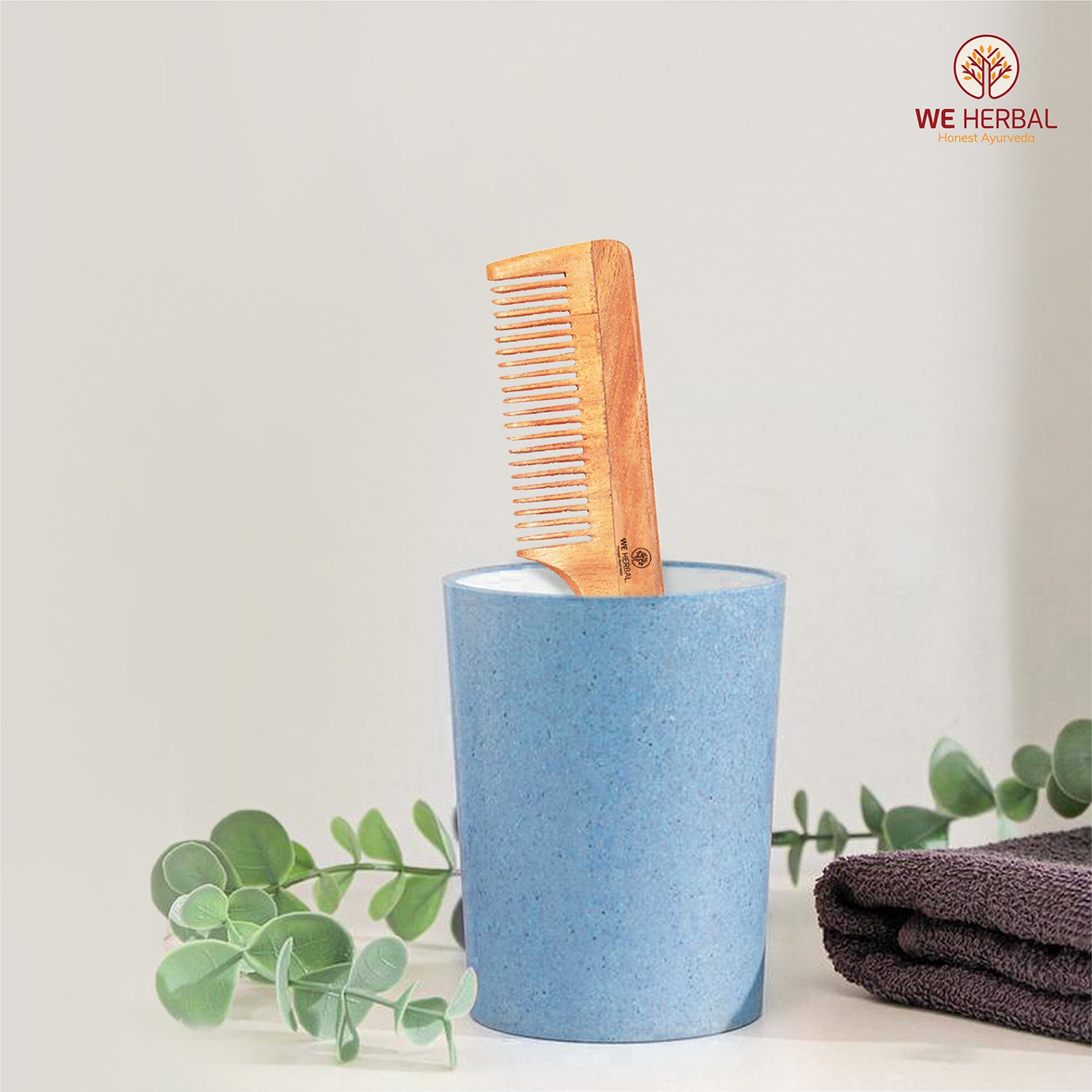 Bamboo Brush Family Pack & Pure Neem Comb Pack Combo We Herbal | Back to the Nature