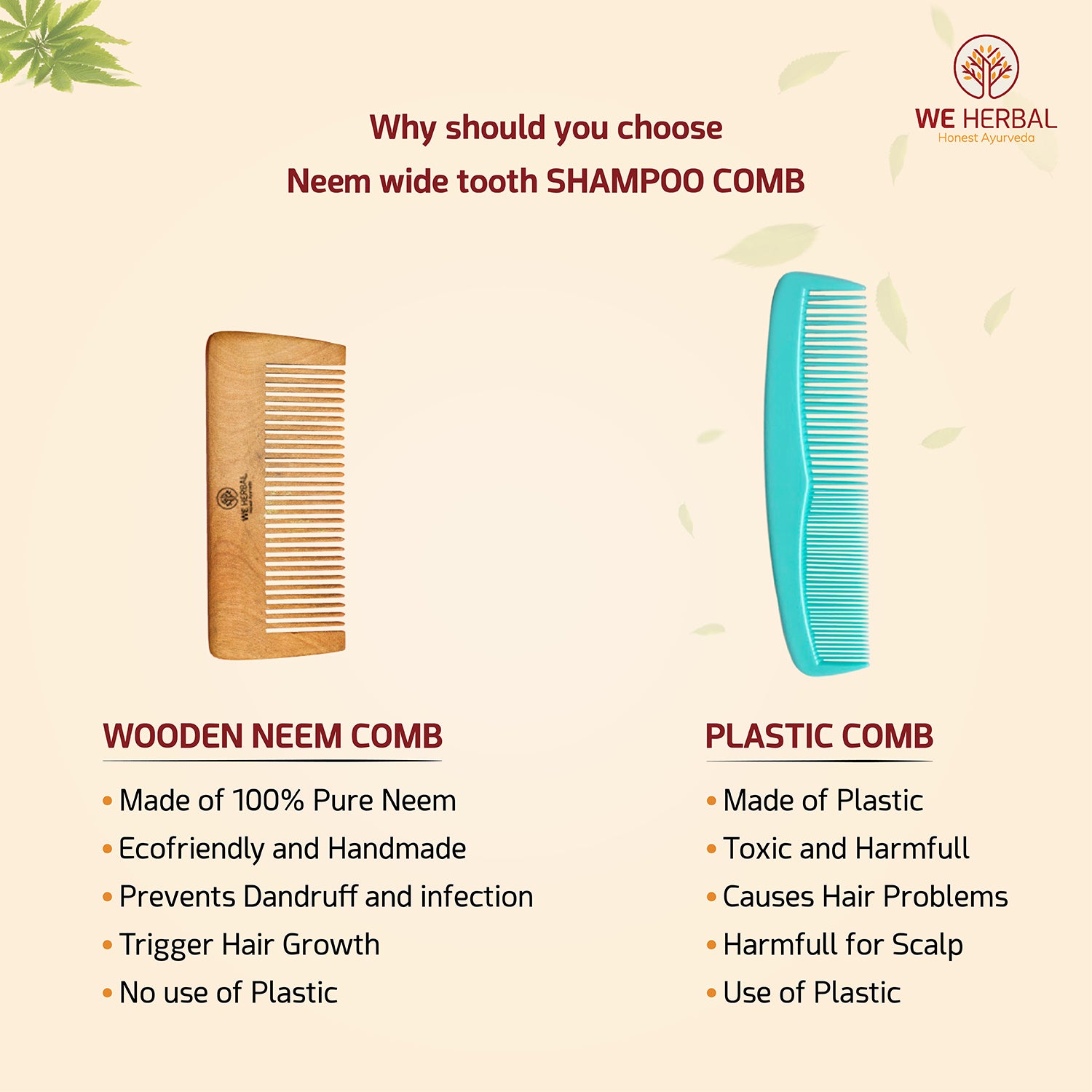 Pure Neem Shampoo Comb