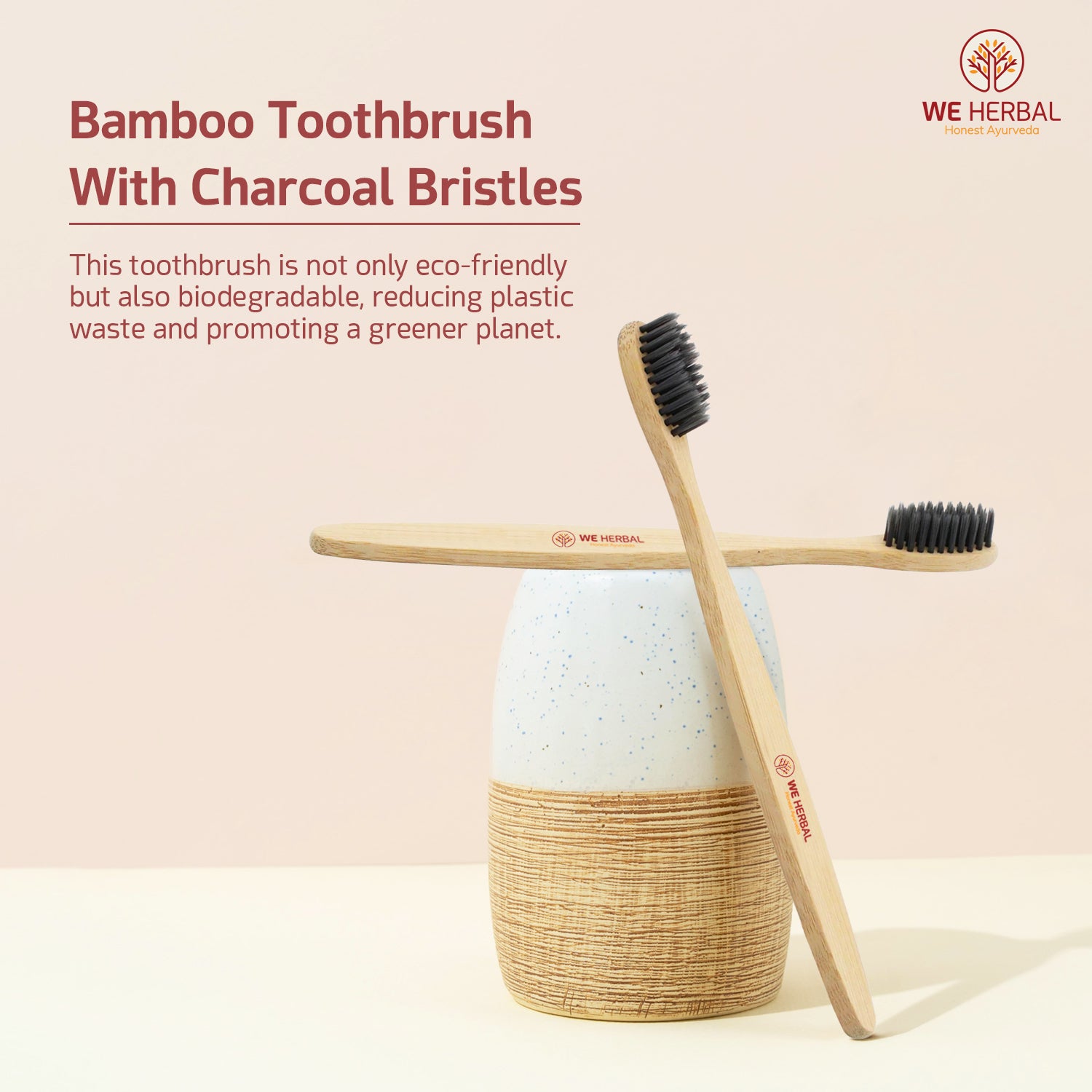 Bamboo Brush Family Pack & Pure Neem Comb Pack Combo We Herbal | Back to the Nature