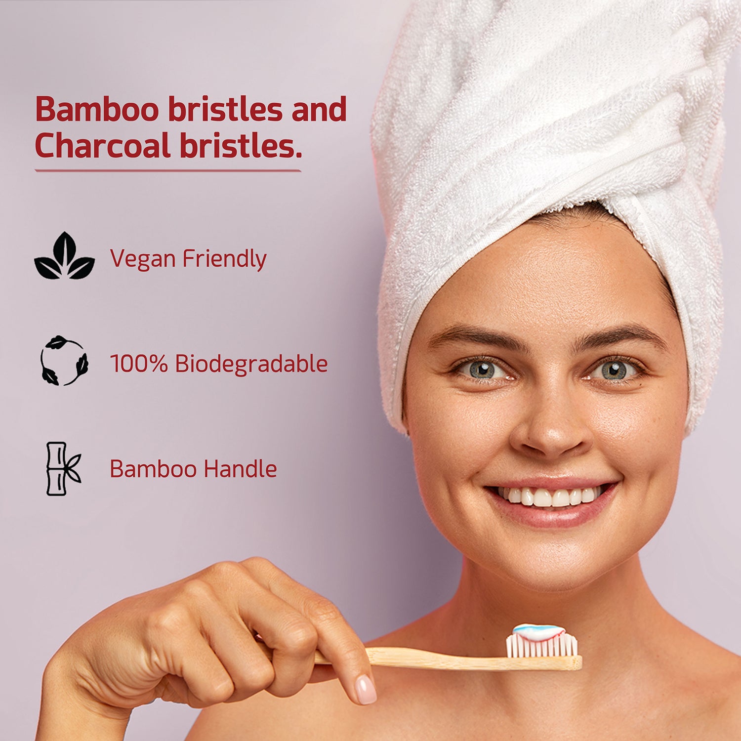 Bamboo Toothbrush Combo || Bamboo Fiber Bristles and Charcoal Bristles We Herbal | Back to the Nature