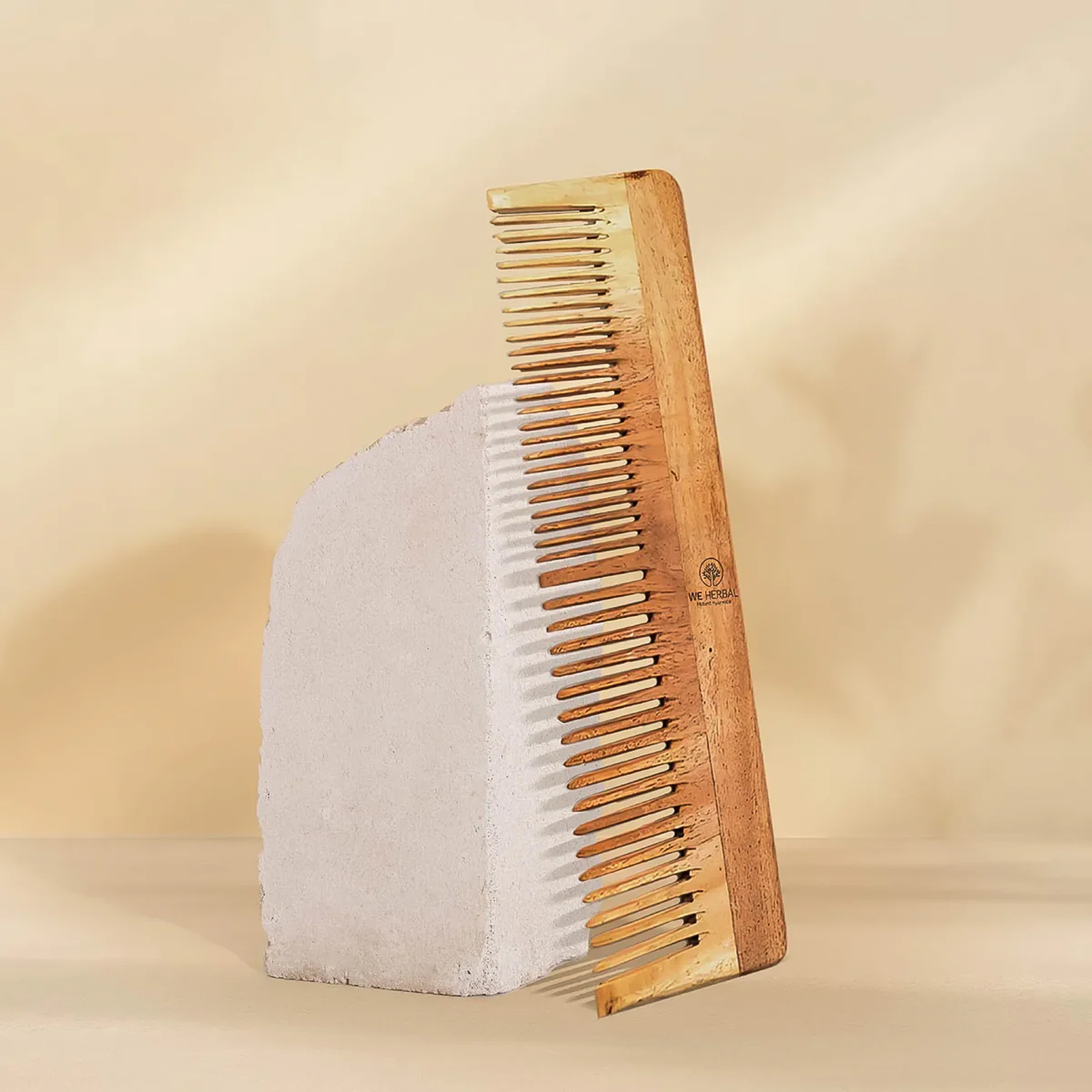 Pure Neem Wooden Dual Tooth Comb