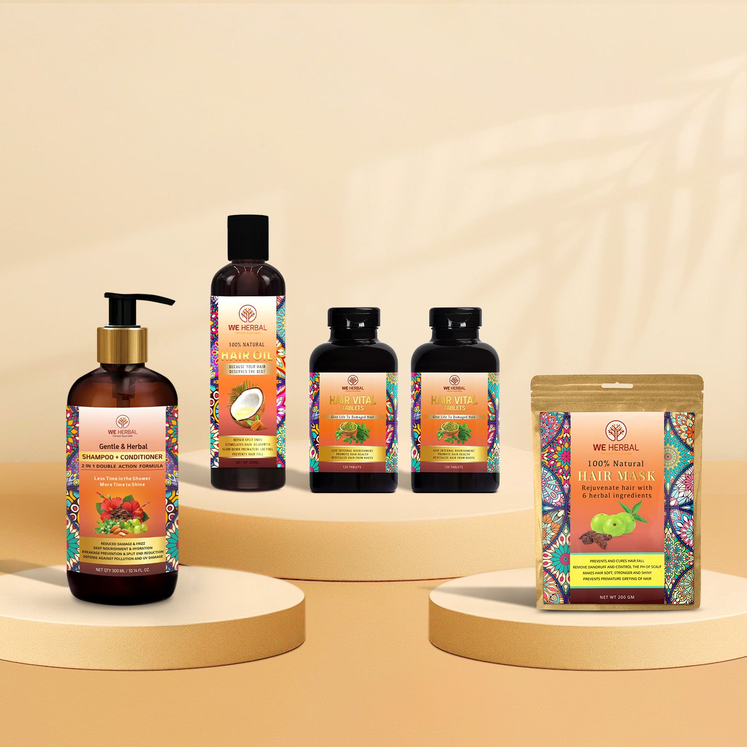 Natural Hair Care Combo: Herbal Wellness for Stronger Roots & Softer Ends