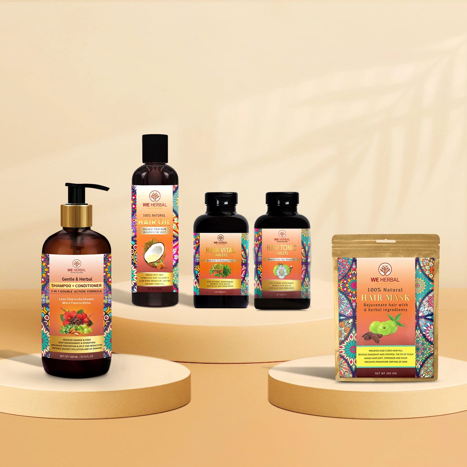 Natural Hair Care Combo: Herbal Wellness for Stronger Roots & Softer Ends