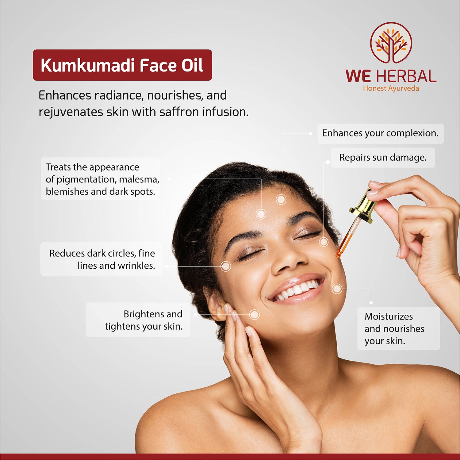 kumkumadi oil || No added colour || No artificial chemicals and fragrance || 100% natural We Herbal | Back to the Nature