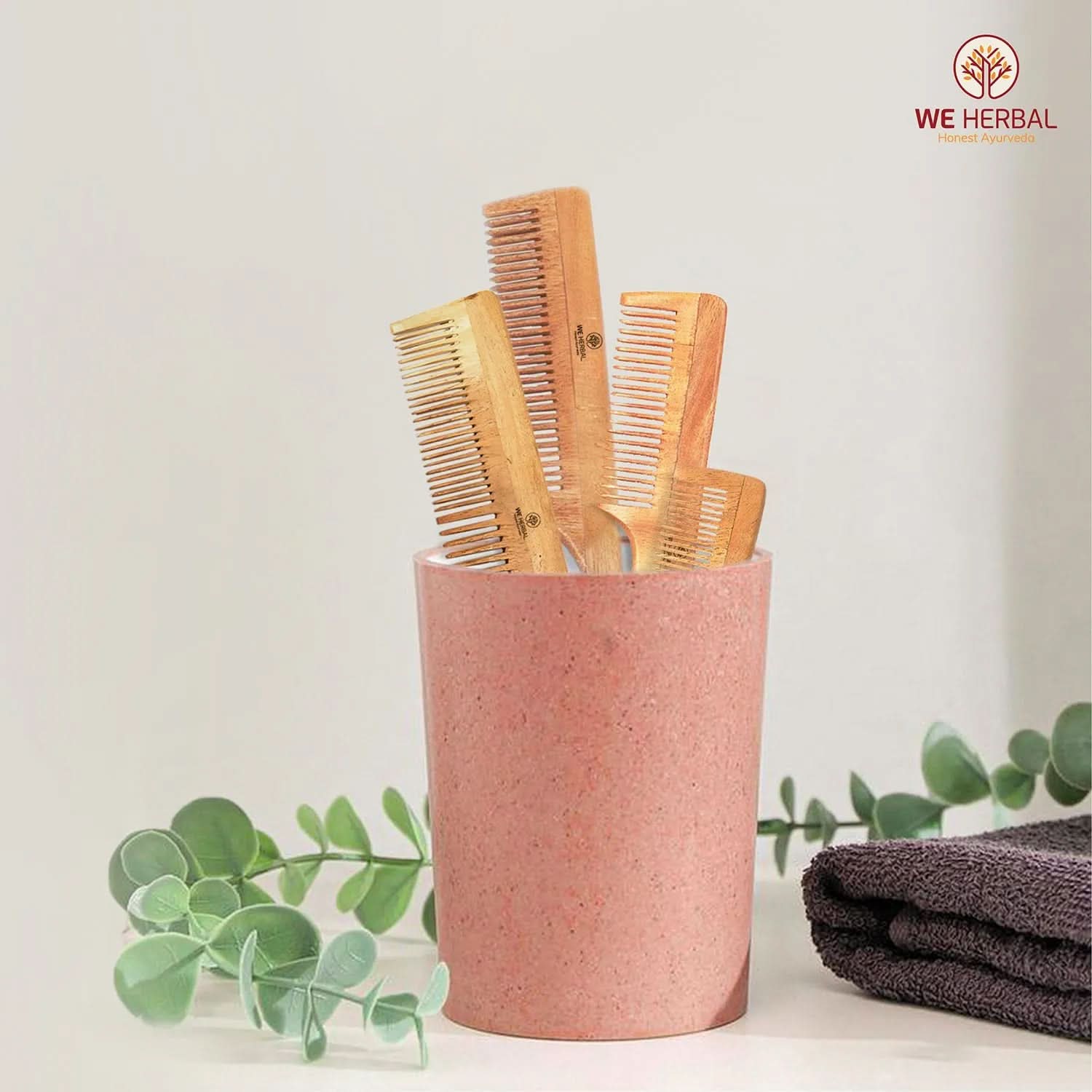 Bamboo Brush Family Pack & Pure Neem Comb Pack Combo - We Herbal | Honest Ayurveda