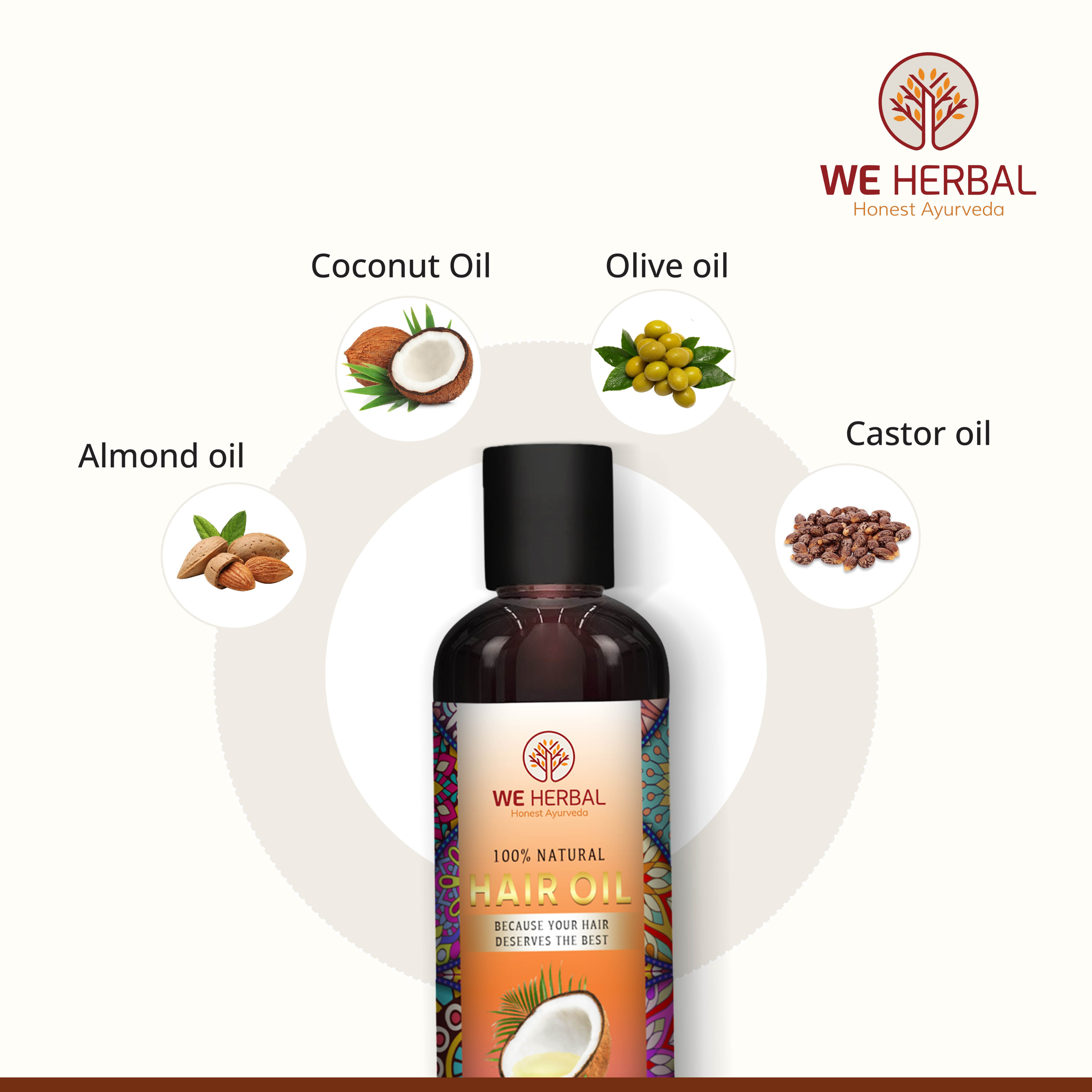 Hair Oil & Herbal Hair Mask Combo We Herbal | Back to the Nature