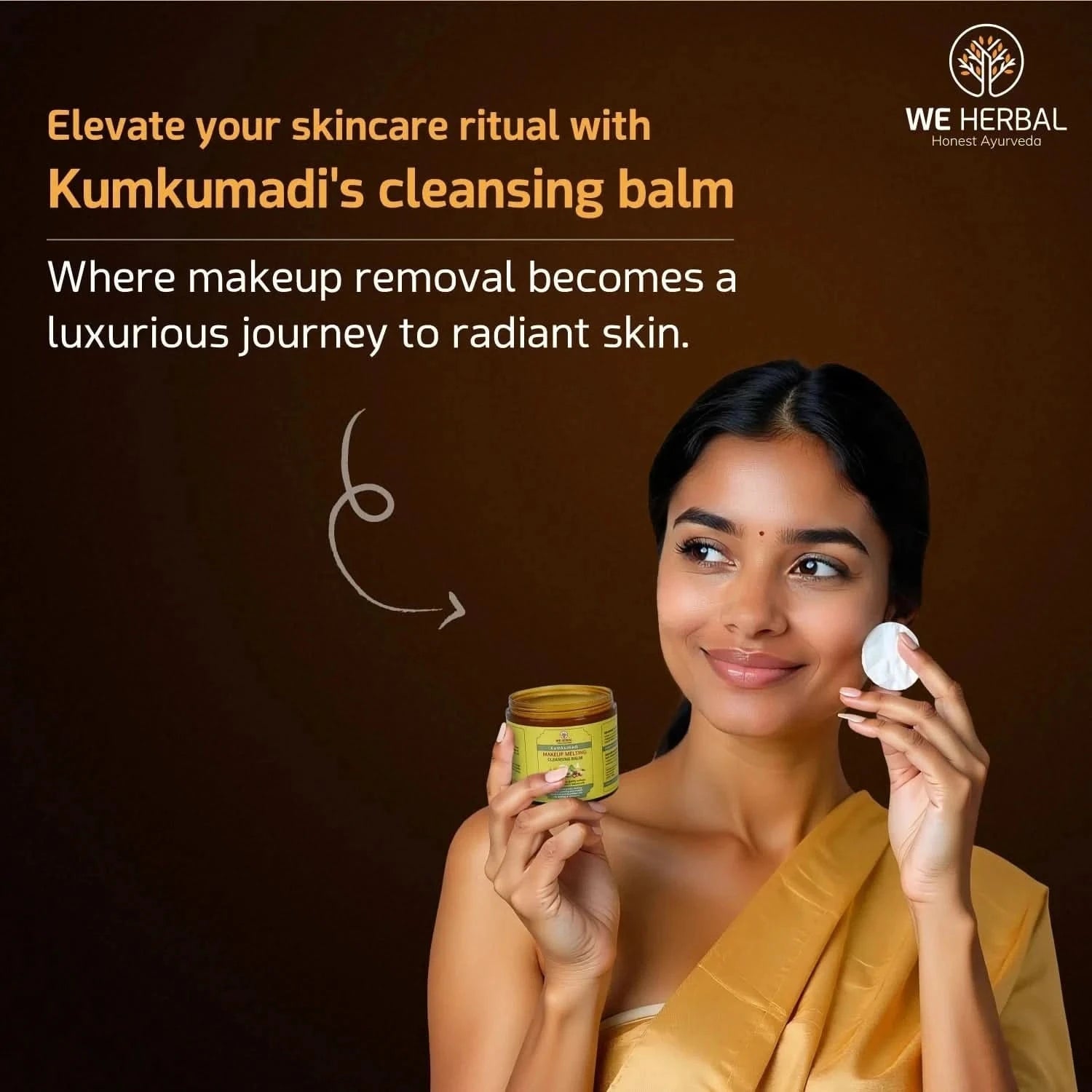 Kumkumadi Makeup Melting Cleansing Balm - We Herbal | Honest Ayurveda