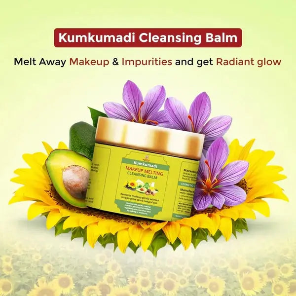 KUMKUMADI MAKEUP MELTING CLEANSING BALM – 100% Natural Ayurvedic Makeup Remover