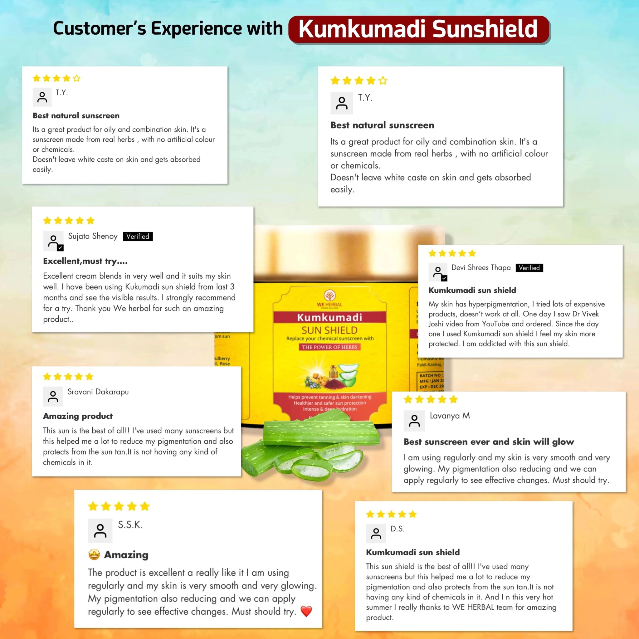 Kumkumadi Sunshield & Kumkumadi Body Lotion Combo - We Herbal | Honest Ayurveda