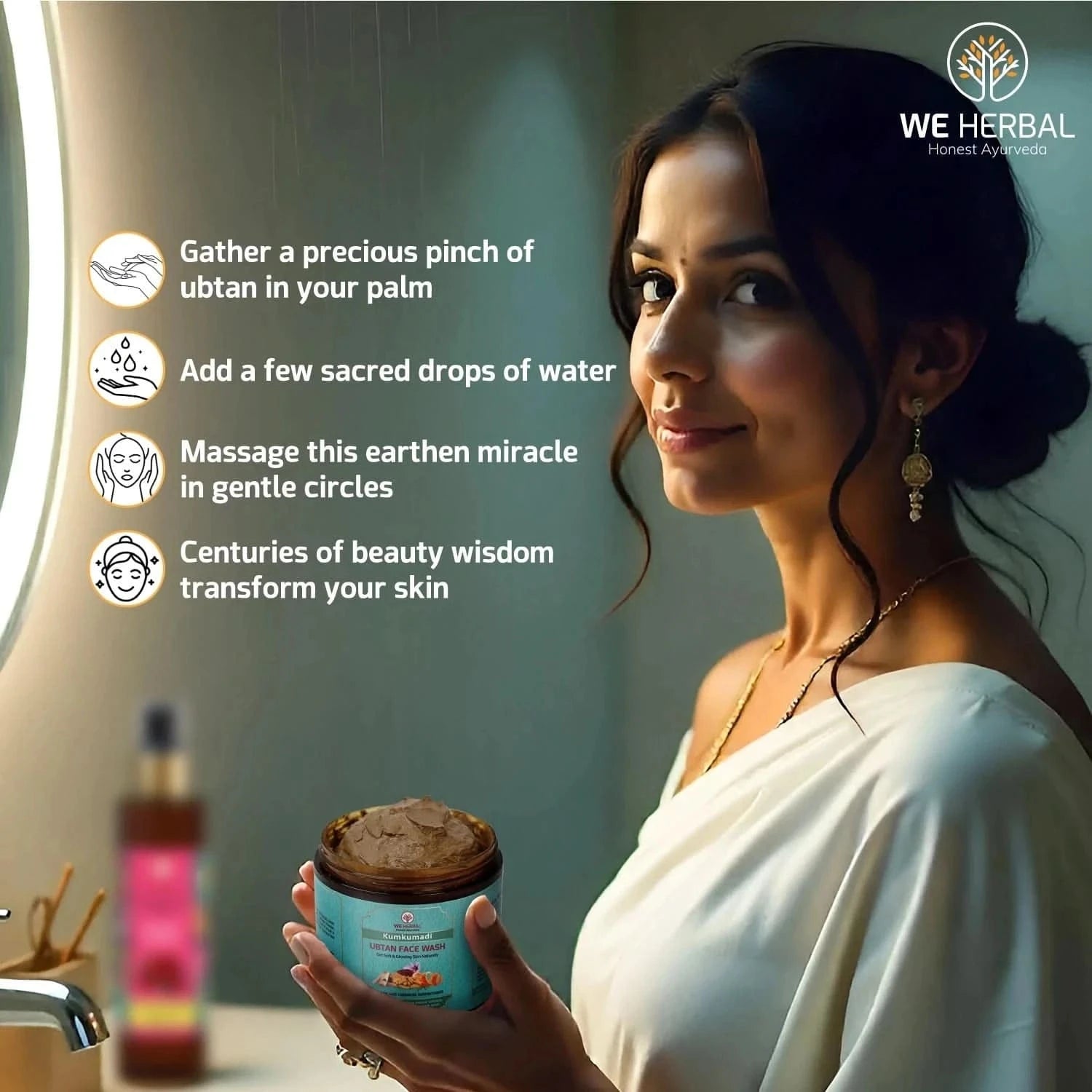 kumkumadi Ubtan Face Wash: Nature’s Gift for Radiant and flawless Skin. - We Herbal | Honest Ayurveda