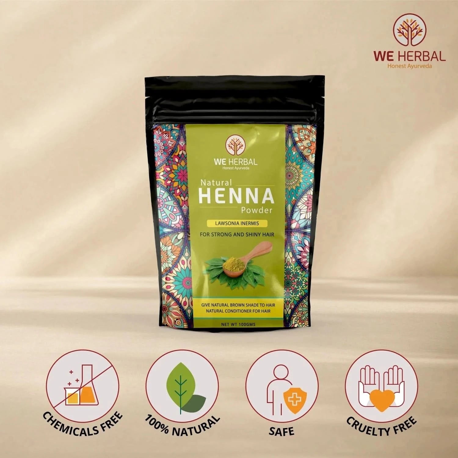 Natural Henna Powder Hair Color & Conditioner – Chemical-Free, Ammonia-Free, Vegan (Multi-Shade) By Herbadiet