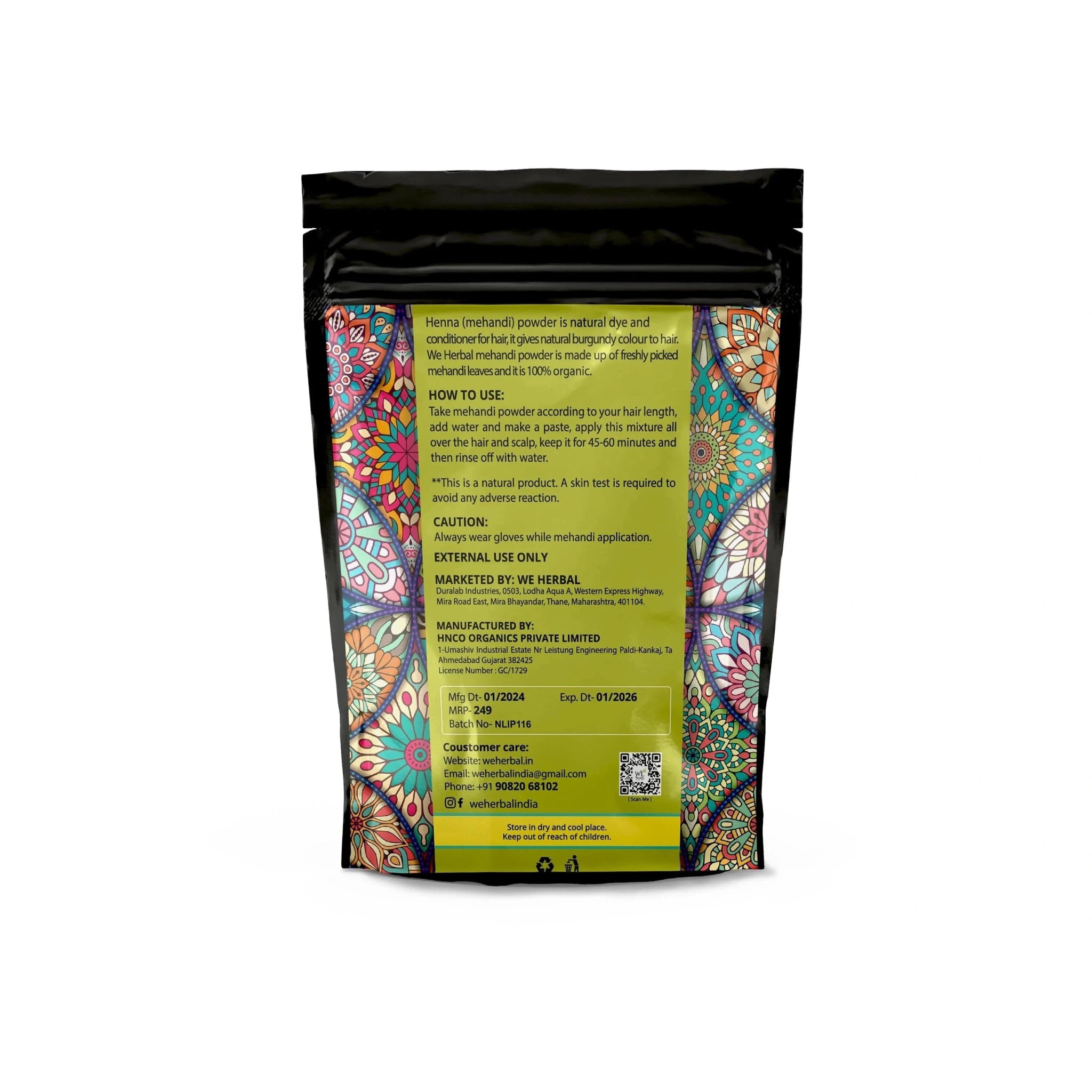 Natural Henna Powder - We Herbal | Honest Ayurveda