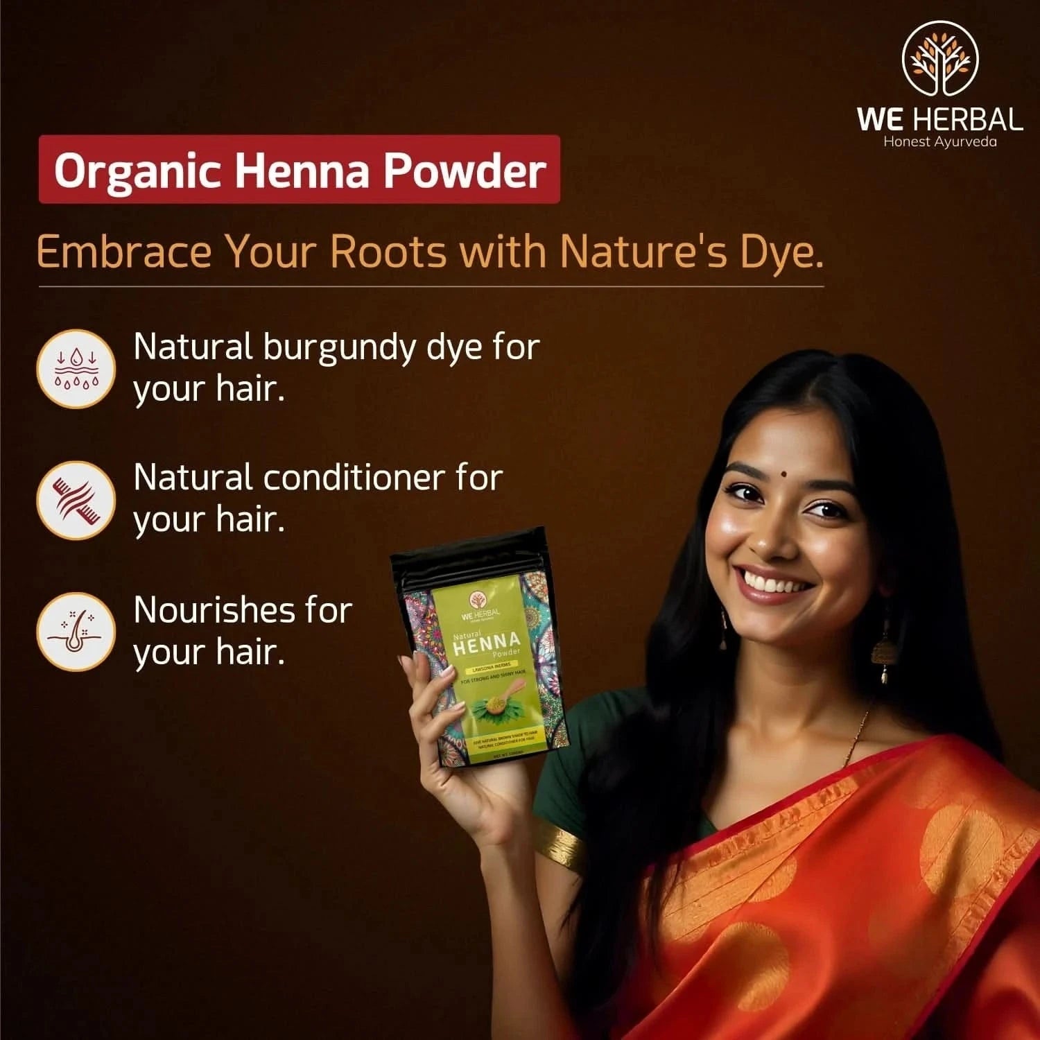 Natural Henna Powder & Herbal Hair Mask Combo - We Herbal | Honest Ayurveda
