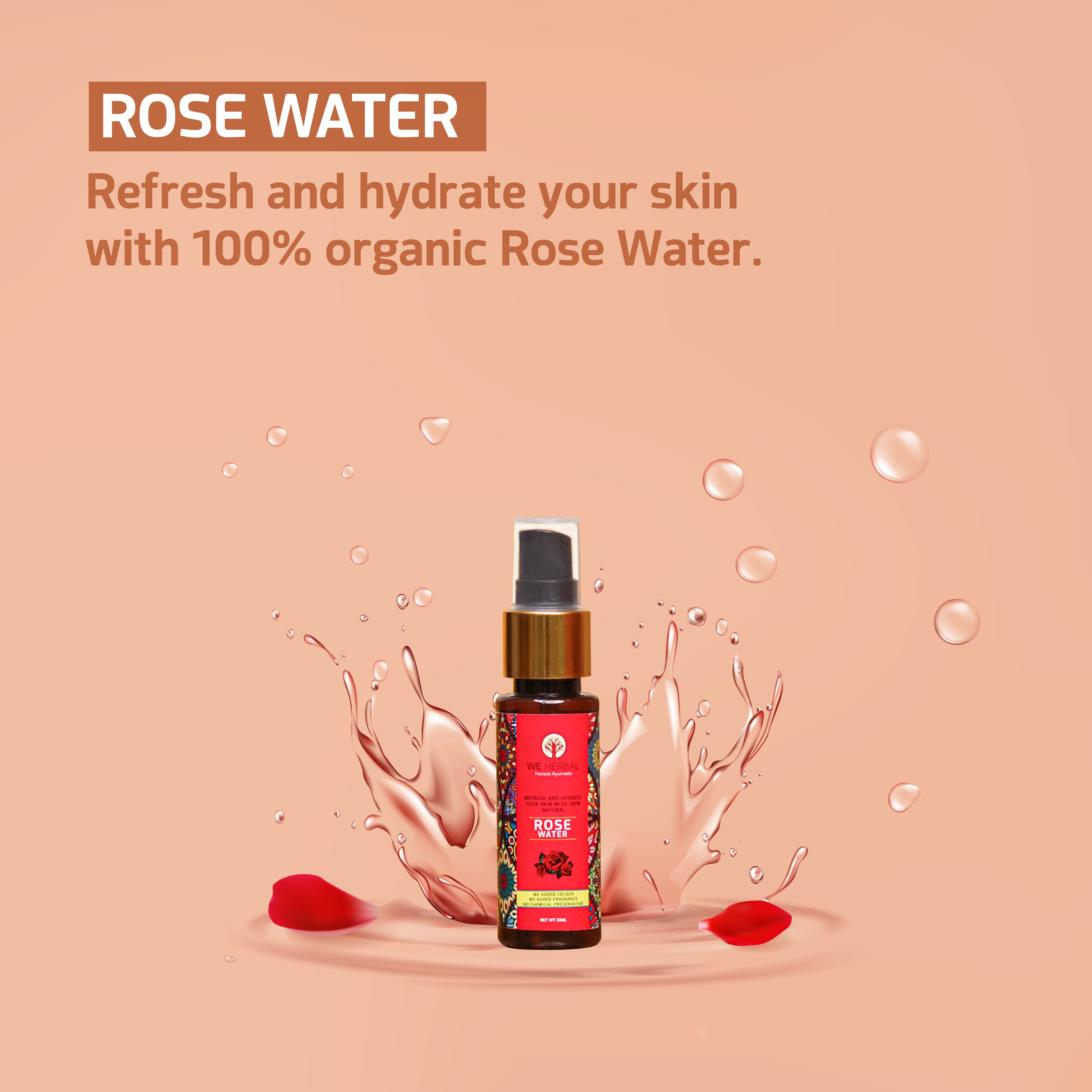 Natural Rose Water | We Herbal