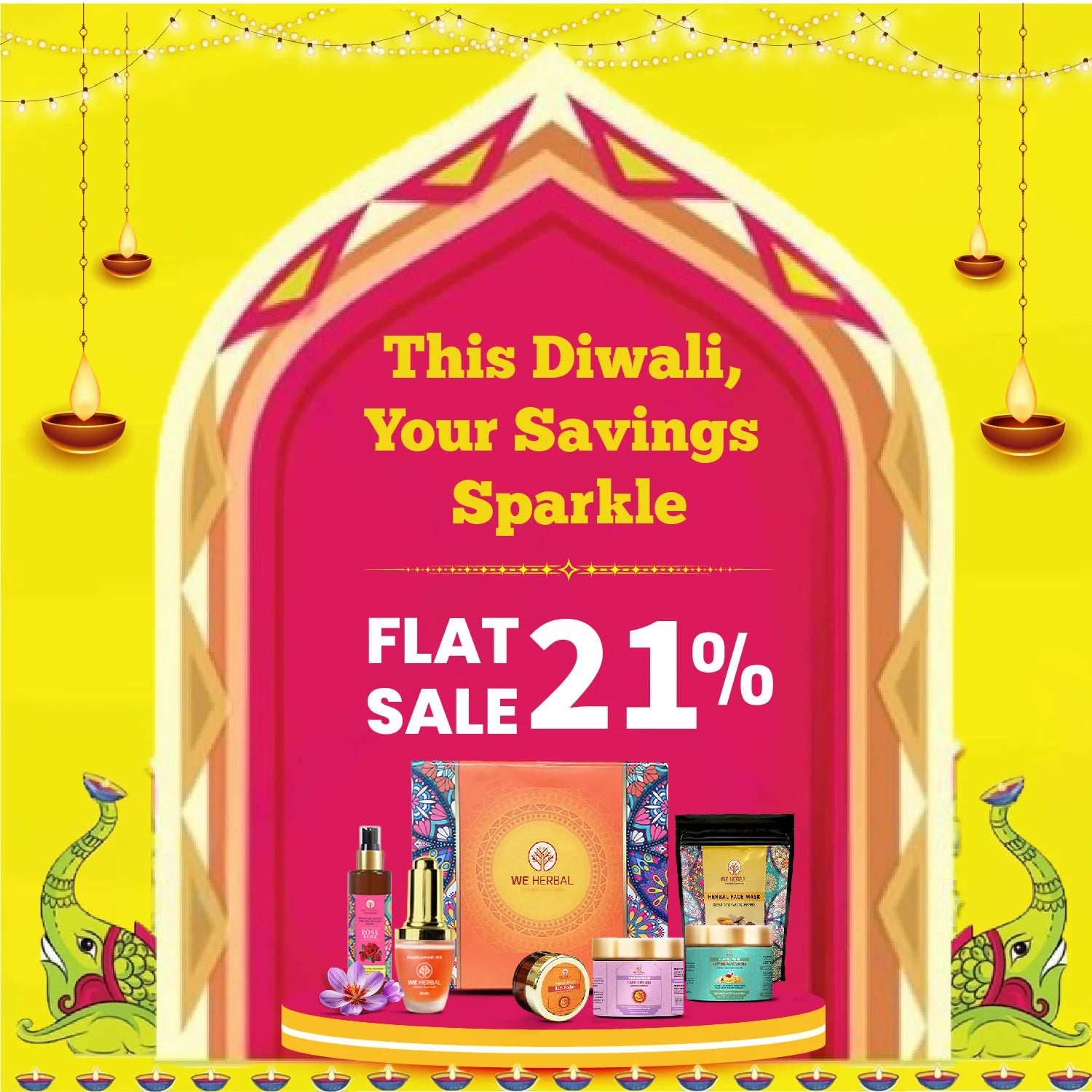 WeHerbal Skincare Gift Combo – Flat 21% OFF Diwali Offer