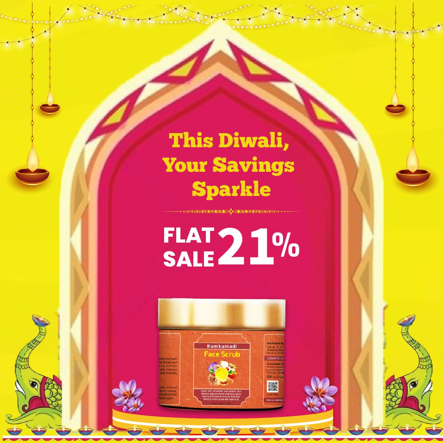WeHerbal Kumkumadi – Flat 21% OFF Diwali Offer
